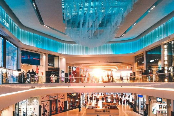 A modern shopping mall where the customer experience can be improved with the right music.